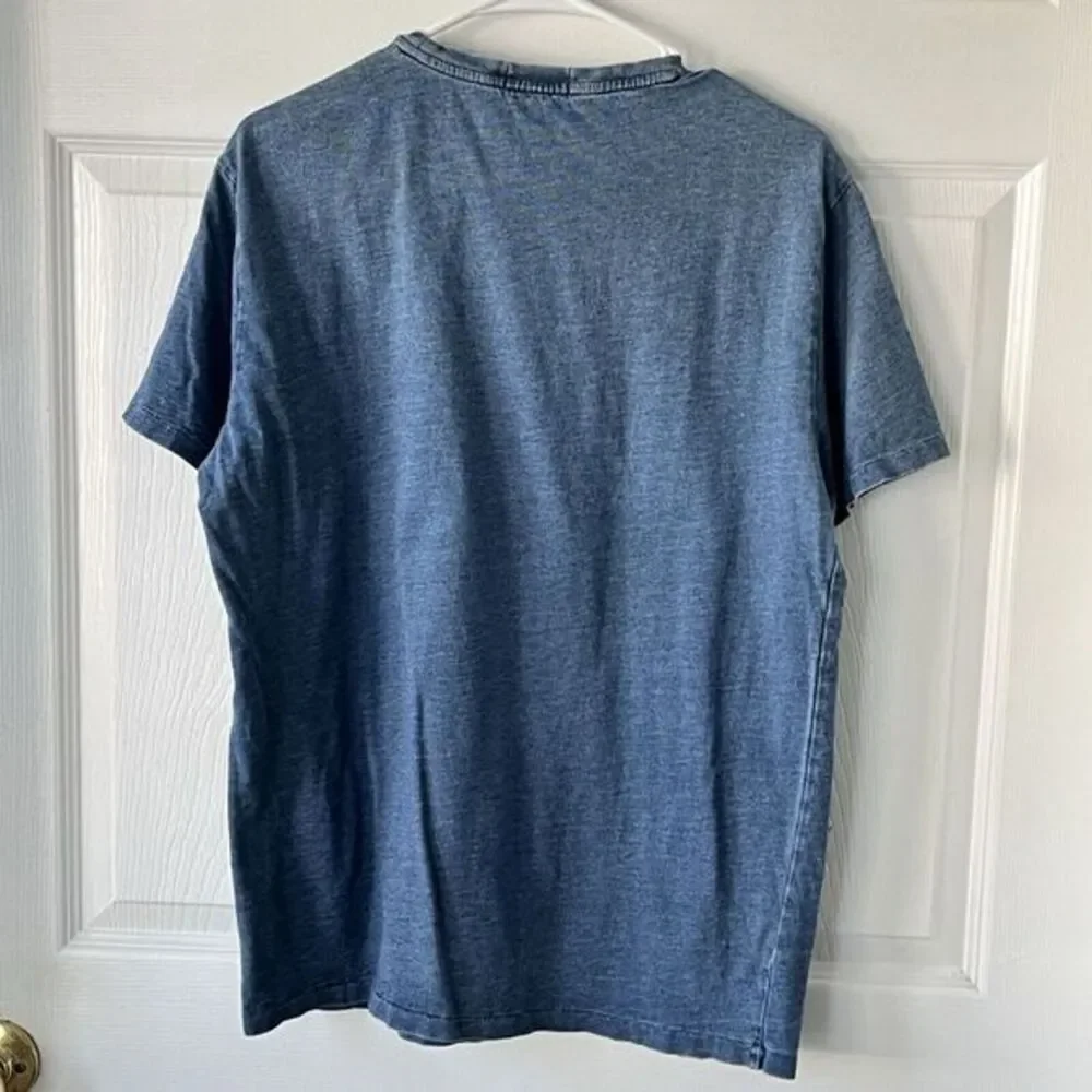 Polo Ralph Lauren Denim Pocket T-Shirt Men L Blue Knit Short Sleeve Casual Chore